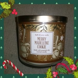 NEW🍪🍊Merry Madeleine Cookie🌲🥥3 Wick Candle Bath & Bodyworks